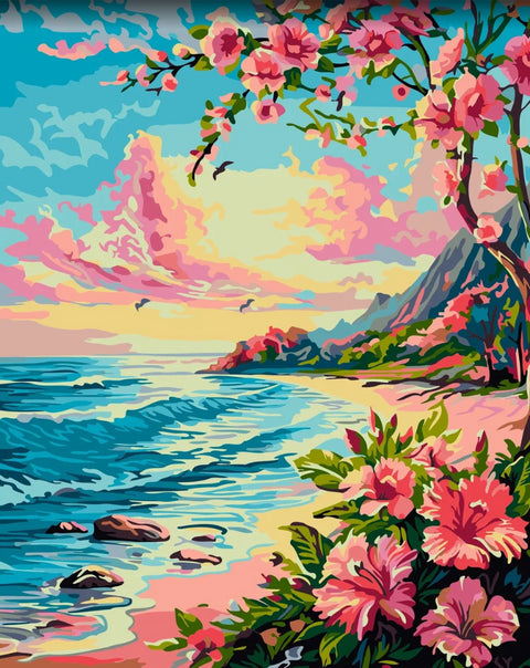 Tapyba pagal skaičius rinkinys „Žydrasis Krantas“ 40x50 cm