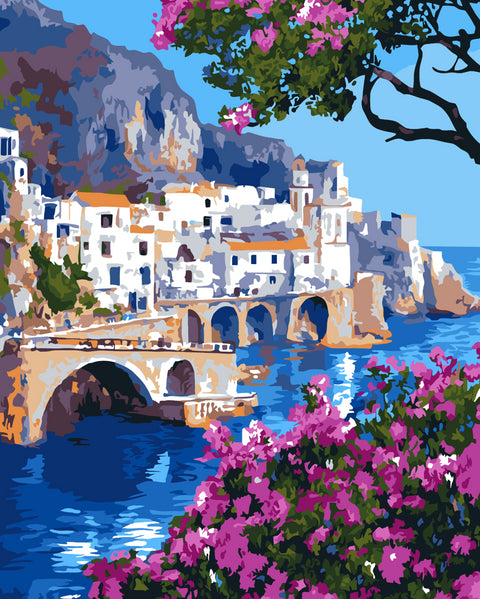Tapyba pagal skaičius „Sicilija“ rinkinys 40x50 cm – suaugusiems