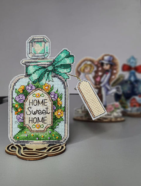 Siuvinėjimo kryželiu rinkinys „Gyvenimo kvapas“ su karoliukais 10x14 cm
