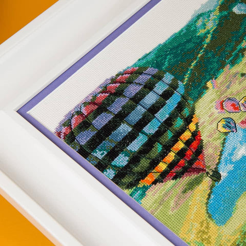 Siuvinėjimo kryželiu rinkinys Balionai, Aida 16, 42 spalvos, 32,5×24,5 cm