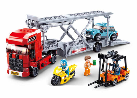 Sluban konstruktorius Automobilių transporteris – 542 detalės, 6+, ilgis 33 cm