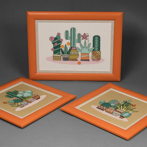 Siuvinėjimo kryželiu rinkinys Bright Mexico triptikas, 18x18 cm, Crystal Art