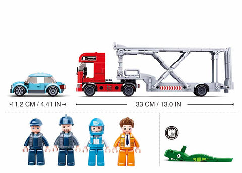 Sluban konstruktorius Automobilių transporteris – 542 detalės, 6+, ilgis 33 cm