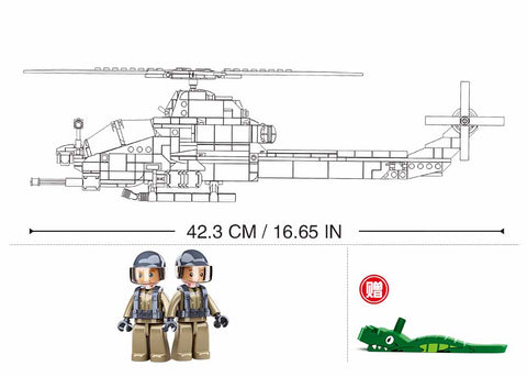 Sluban AH-1Z atakos sraigtasparnio konstruktorius, 482 det., 42,3 cm, 6+