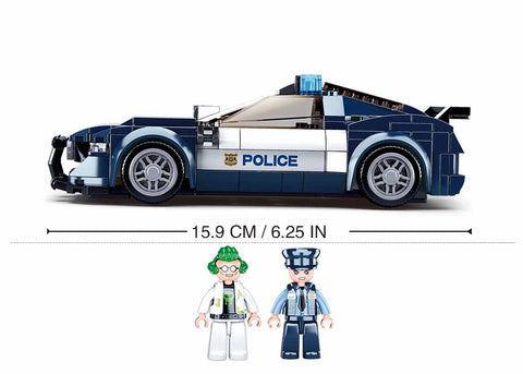 Sluban policijos automobilio konstruktorius – 284 detalės, 6+, 15,9 cm