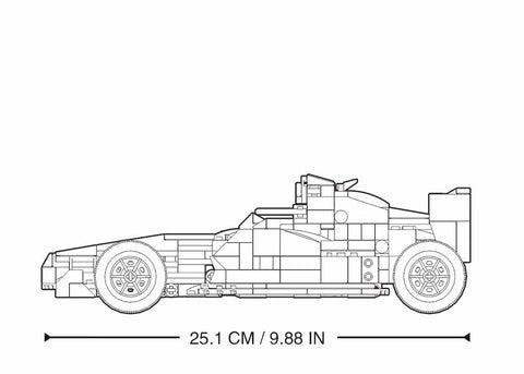 Sluban F10 sportinio automobilio RC konstruktorius, 423 det., 25,1 cm, 6+