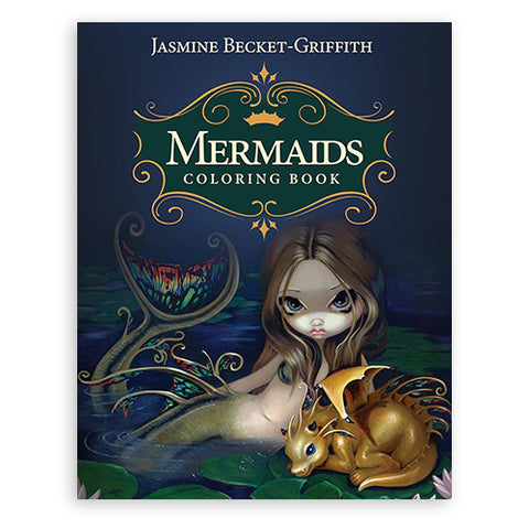 Magiška undinių spalvinimo knyga – Jasmine Becket‑Griffith, 55 iliustracijų