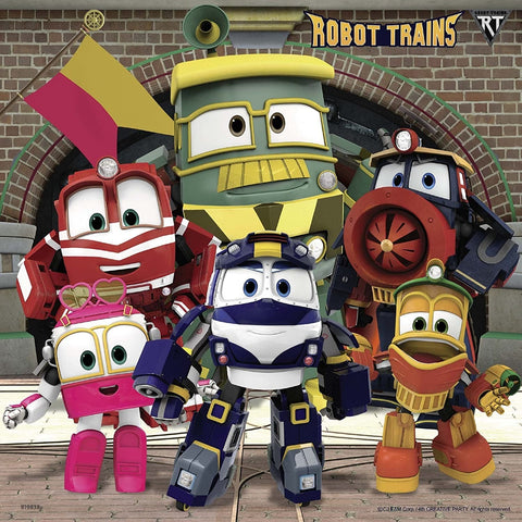 3 x 49 Puzzle Robot Trains - RAVENSBURGER dėlionėHOBI.LT 🇱🇹
