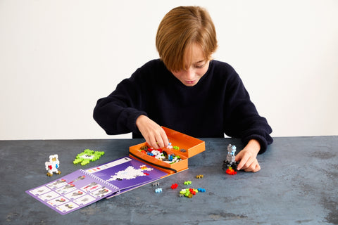 Plus-Plus mini konstruktorius „Kosmosas“, 125 detalių – 2D/3D kūrybai, 5–12 m.