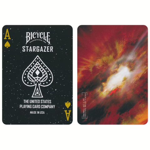 Bicycle Stargazer kortos – kosminis dizainas, pokeriui ir triukams