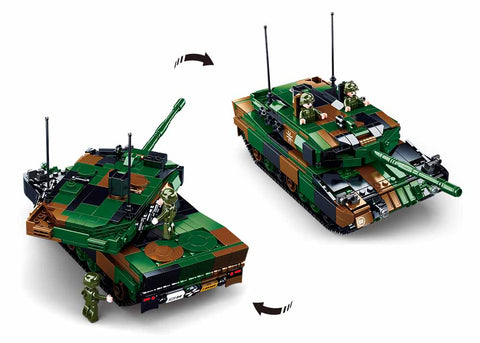 Sluban konstruktorius Leopard 2A5 pagrindinis tankas 2in1, 766 detalių, 6+