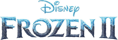 Frozen II filmo logotipas su Disney ženklu ir lediniu mėlynu efektu, naudojamas produkto antrašte