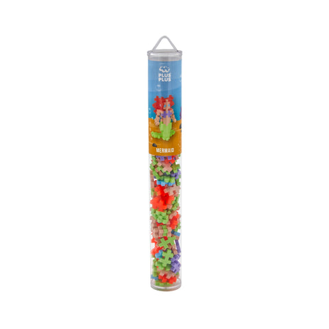 Plus-Plus Mini 3D konstruktorius „Undinėlė“ – 100 vnt., vamzdelis, 5–12 m.