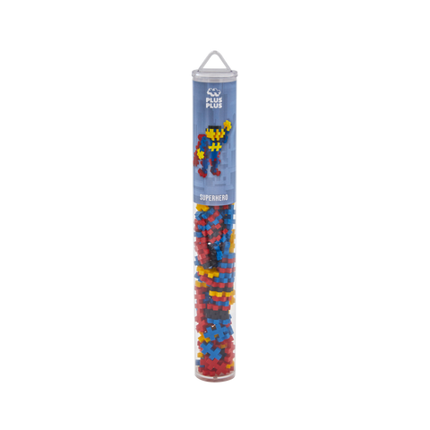 Plus-Plus Mini konstruktorius „Super herojus“ – 100 det., lavinamasis 3D rinkinys 5–12 m.