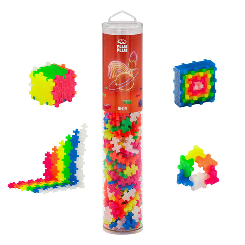 Plus-Plus Mini konstruktorius, neoninės spalvos, 240 detalių