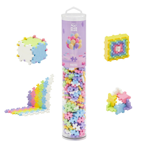 Plus-Plus Mini lavinamasis konstruktorius – pastelės, 240 vnt., 5–12 m.