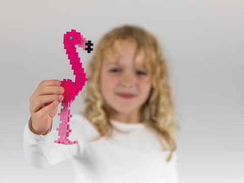 Plus-Plus Mini konstruktorius „Flamingas“ – 100 det., 3D kūrybinis rinkinys