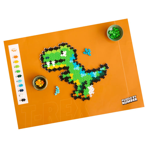 Plus-Plus dėlionė pagal skaičius T‑Rex dinozauras, 250 mini detalių, 5+