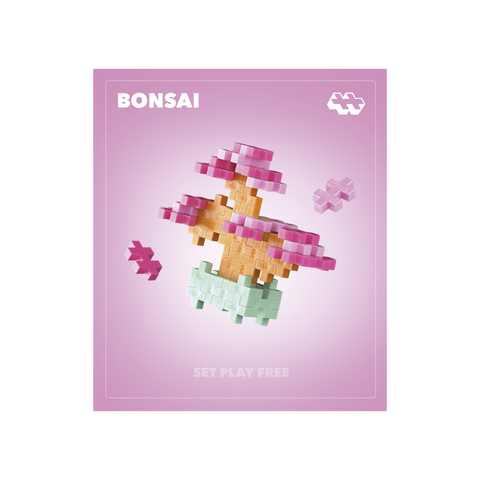 Plus-Plus Augalai konstruktorius – rožinis bonsai, mini, 50 detalių