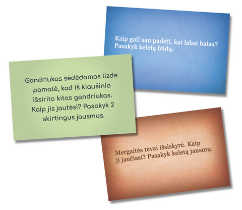 Jausmų pasaulis – emocijų lavinimo stalo žaidimas vaikams 6–14 m., PIO