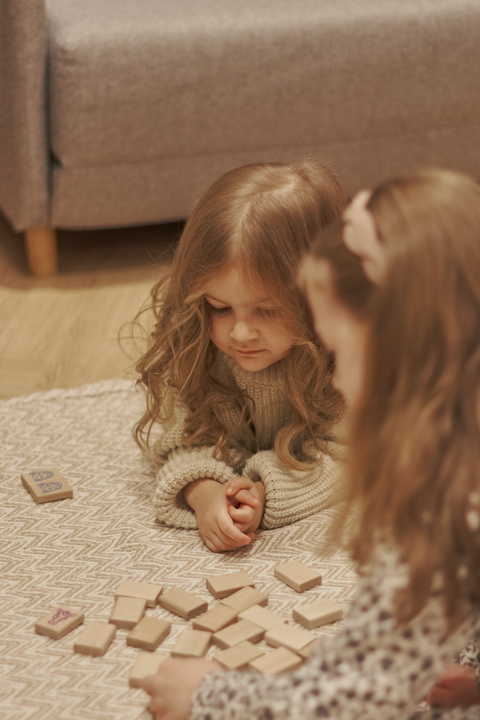 IGROTECO Mahjong stalo žaidimas vaikams – gyvūnų kaladėlės, 49 vnt.