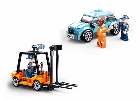 Sluban konstruktorius Automobilių transporteris – 542 detalės, 6+, ilgis 33 cm