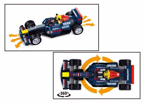 Sluban F10 sportinio automobilio RC konstruktorius, 423 det., 25,1 cm, 6+