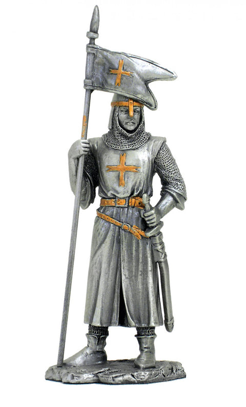 Statulėlė kryžiuotis su vėliava. Aukštis 13cm.