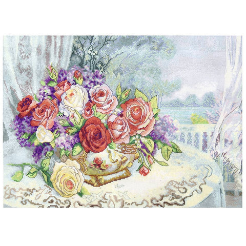 Siuvinėjimo kryželiu rinkinys Vėjo dvelksmas, Aida 16, 43 spalvos, 35,5×25,5 cm