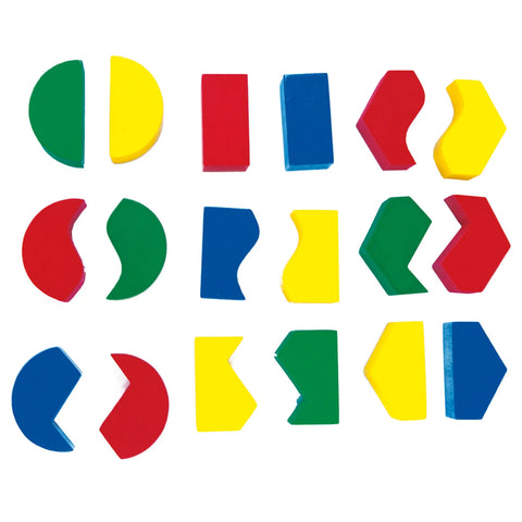 Bino medinė lavinamoji geometrinių formų dėlionė, 17×17 cm, 3+