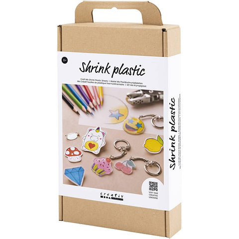 Kūrybinis rinkinys iš susitraukiančio plastiko – segės ir raktų pakabukai | Creativ