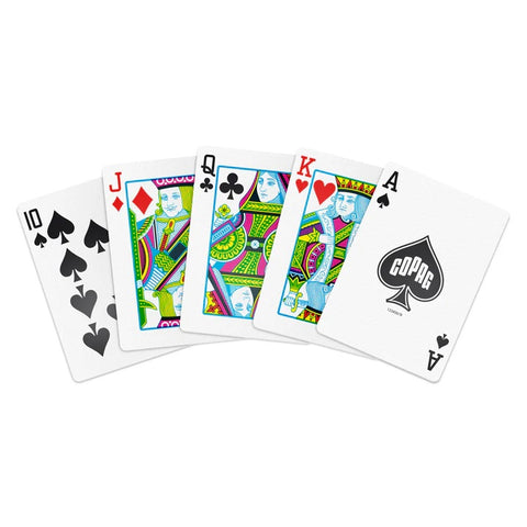 Copag 100% PVC pokerio kortos – dviguba kaladė, raudona/mėlyna