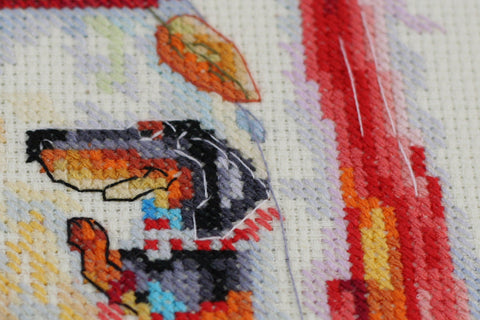 Abris Art siuvinėjimo kryželiu rinkinys „Spalio šiluma“, 14 ct, 16×24 cm