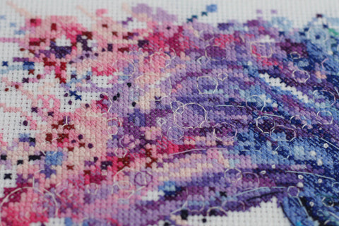 Siuvinėjimo kryželiu rinkinys „Cha-cha-cha“, 14 ct, 24×31 cm, 43 spalvos