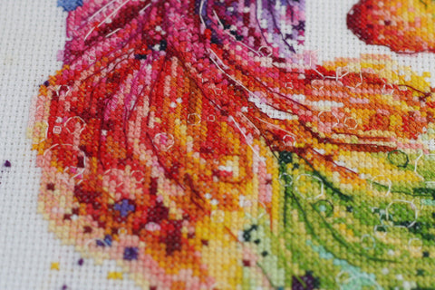 Siuvinėjimo kryželiu rinkinys „Cha-cha-cha“, 14 ct, 24×31 cm, 43 spalvos