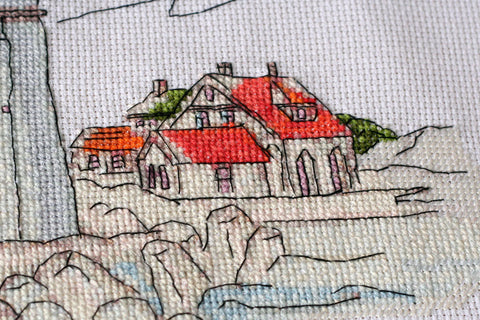 Siuvinėjimo kryželiu rinkinys Švyturio šviesa, 14 ct, 39x20 cm