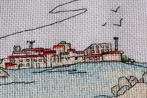 Siuvinėjimo kryželiu rinkinys Švyturio šviesa, 14 ct, 39x20 cm
