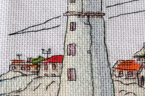 Siuvinėjimo kryželiu rinkinys Švyturio šviesa, 14 ct, 39x20 cm