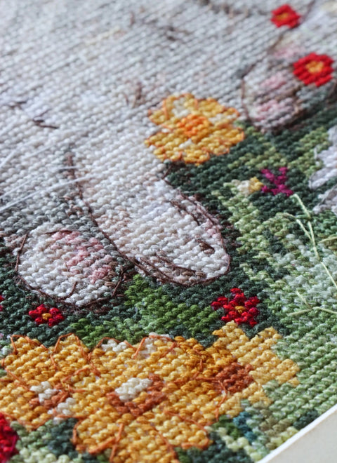 Siuvinėjimo kryželiu rinkinys „Karšta diena“, 20x20 cm, 18 ct, 31 spalva