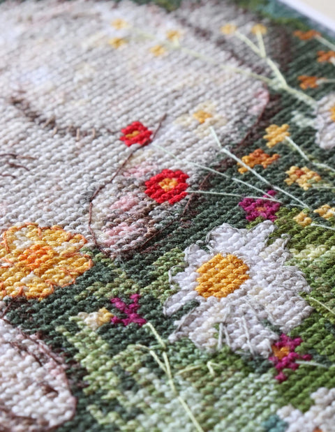Siuvinėjimo kryželiu rinkinys „Karšta diena“, 20x20 cm, 18 ct, 31 spalva