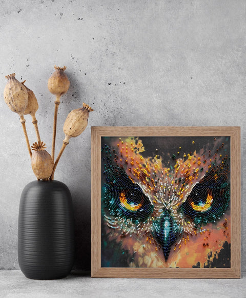 Siuvinėjimo karoliukais rinkinys „Bebaimis“, 20x20 cm, 12 spalvų