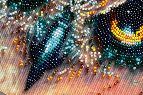 Siuvinėjimo karoliukais rinkinys „Bebaimis“, 20x20 cm, 12 spalvų