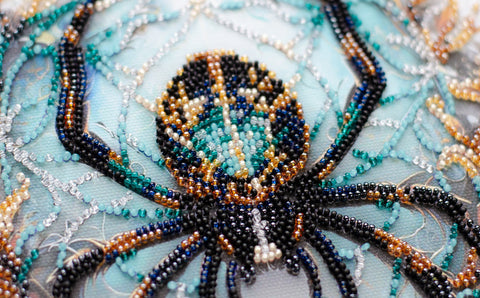 Karoliukų siuvinėjimo rinkinys Crystal Web, 20x20 cm, Preciosa