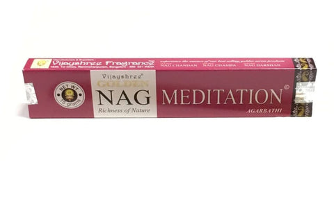 Nag meditacijos smilkalai Vijayashree, rožinė 15 g dėžutė, natūralus raminantis aromatas, skirtas meditacijai ir atsipalaidavimui