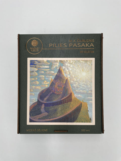 Medinė dėlionė M.K. Čiurlionis Pilies pasaka – 300 det., L dydis suaugusiems