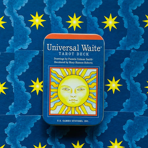 Universal Waite Tarot Kortos metalinėje dėžutėje