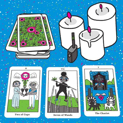 Four Twenty Tarot – kanapių tematikos 78 kortos su anglišku vadovu