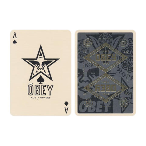 OBEY žaidimo kortos Auksinis leidimas – kolekcinės, pokeriui ir triukams