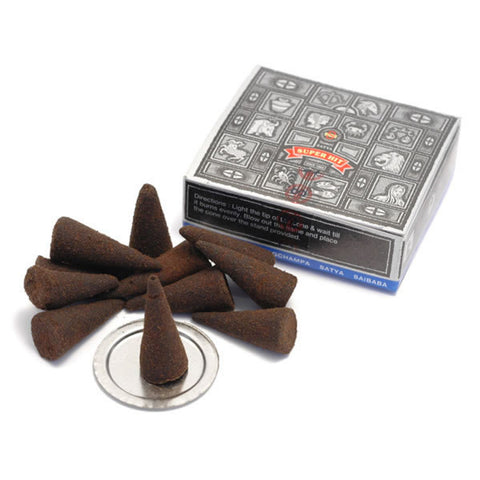 Satya Nag Champa Super Hit kūginiai smilkalai su stovu – raminantys namams