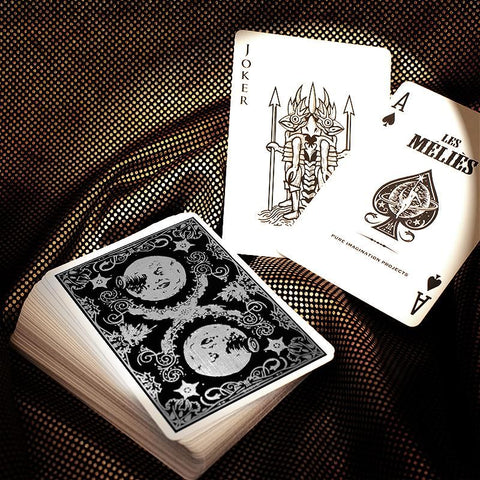 Les Melies Silver žaidimo kortos – riboto leidimo, sidabro folija, pokeriui